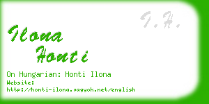 ilona honti business card